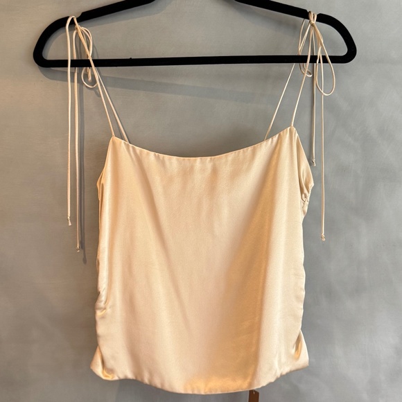 Reformation Lucrezia Silk Top Ivory - Size 4 - Picture 3 of 6